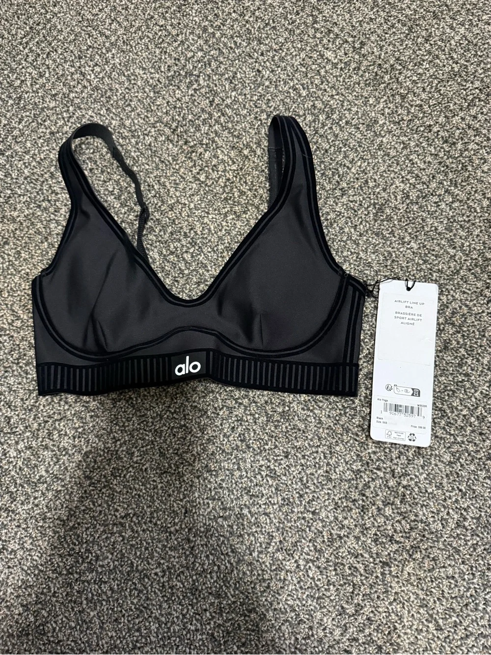 ALO Yoga Black  Bralette with Subtle Logo